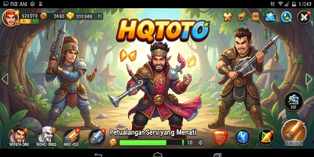 Screenshot HQTOTO menampilkan gameplay petualangan yang mendebarkan.