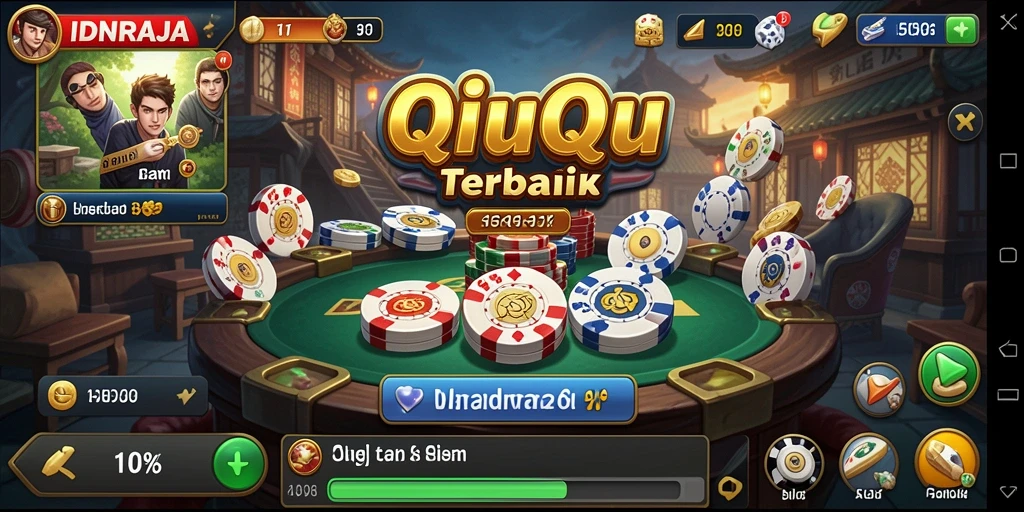 Screenshot gameplay QiuQiu IDNRAJA yang menarik.