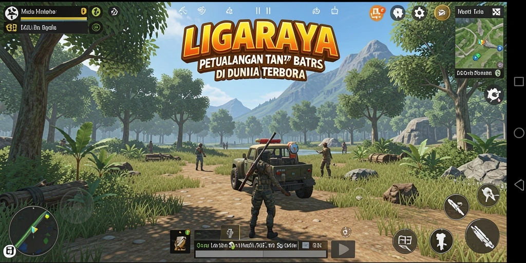 Tangkapan layar menampilkan gameplay bebas eksplorasi di LIGARAYA.