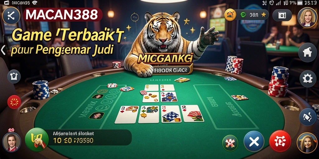Tampilan gameplay Poker yang menegangkan di MACAN388.