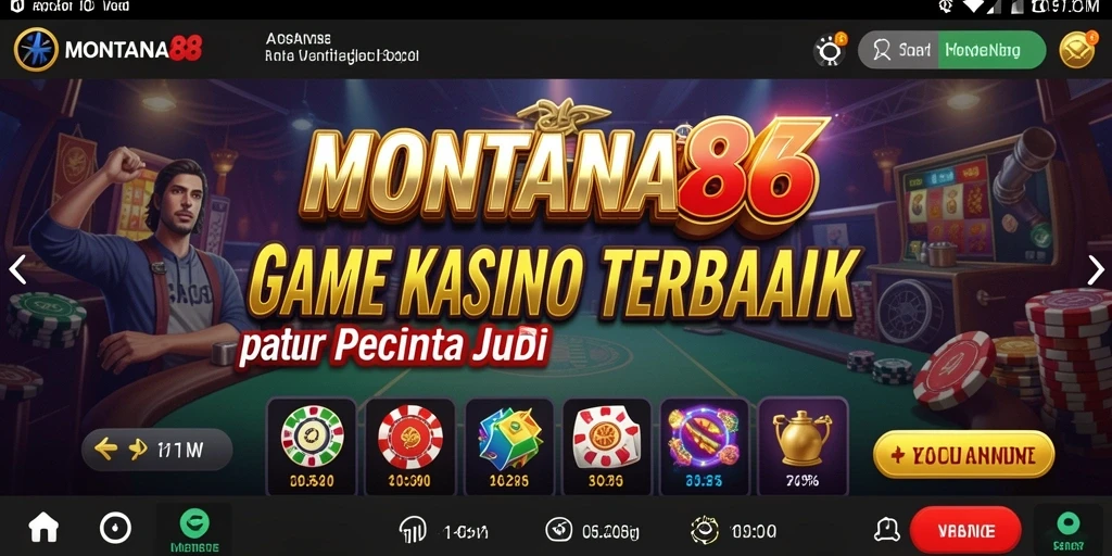 Tampilan menarik dari gameplay MONTANA88 dengan pengalaman Kasino yang nyata.