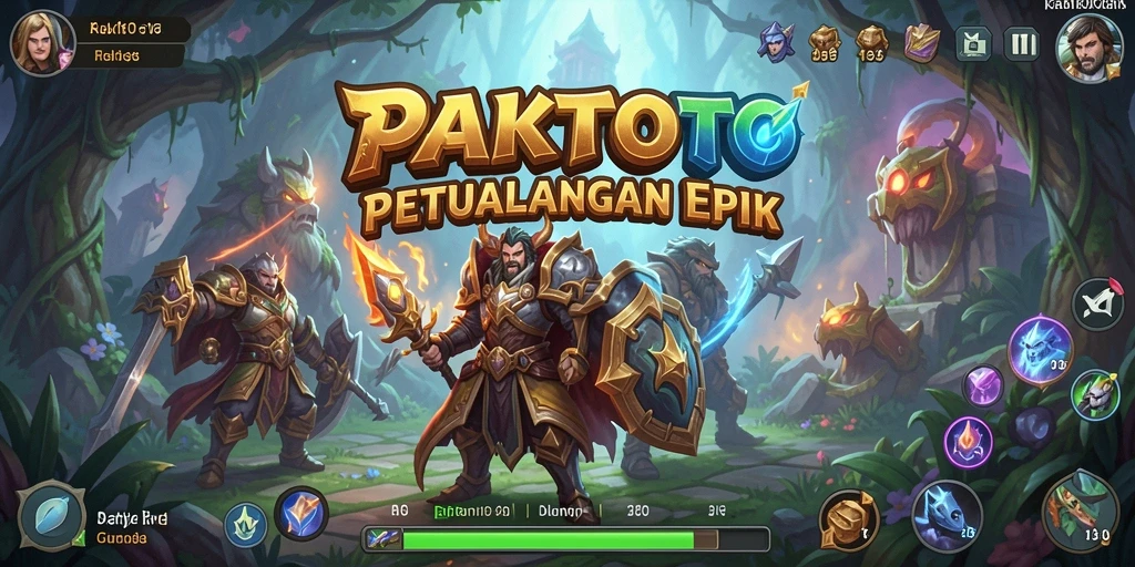 Tampilan gameplay seru dari PAKTOTO dalam petualangan RPG.