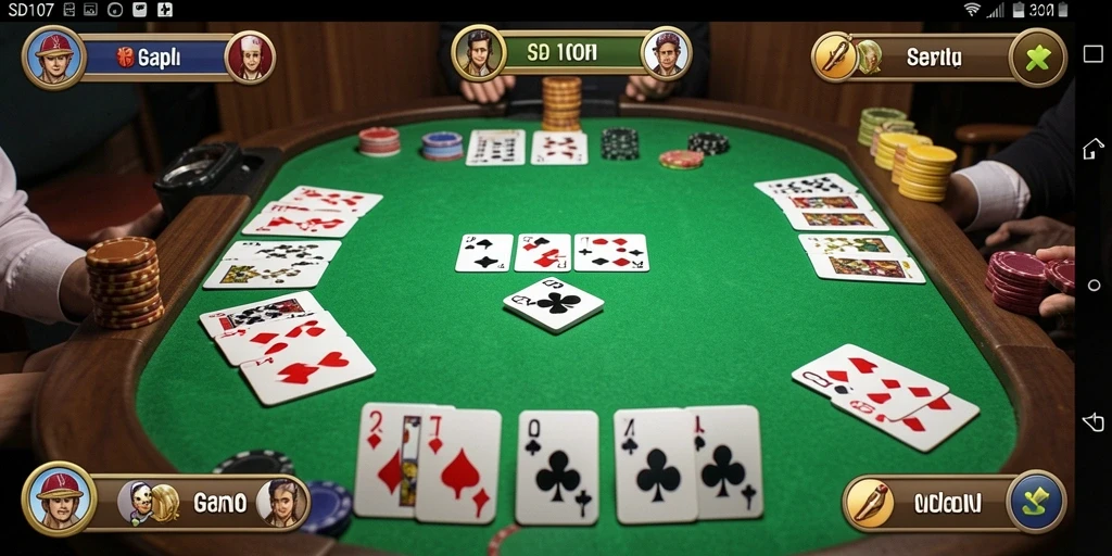 Tampilan gameplay Gaple yang seru dan menyenangkan.